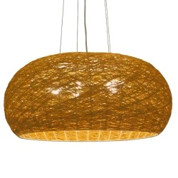 Boho κρεμαστό φωτιστικό FIJI INCASS μονόφωτο καφέ ξύλινο BAMBOO Φ60 5 x E27 AC 220-240V