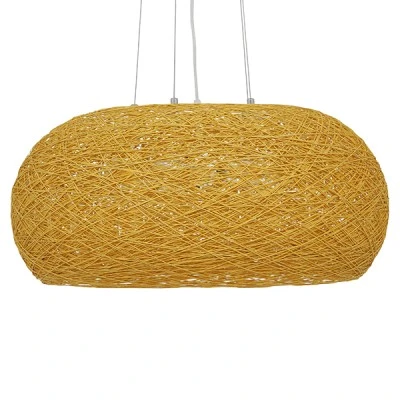 Boho κρεμαστό φωτιστικό FIJI INCASS μονόφωτο καφέ ξύλινο BAMBOO Φ60 5 x E27 AC 220-240V