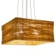 Boho κρεμαστό φωτιστικό INCASS  μονόφωτο καφέ ξύλινο Bamboo 5 x E27 AC 220-240V