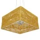 Boho κρεμαστό φωτιστικό INCASS  μονόφωτο καφέ ξύλινο Bamboo 5 x E27 AC 220-240V