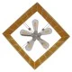 Boho κρεμαστό φωτιστικό INCASS  μονόφωτο καφέ ξύλινο Bamboo 5 x E27 AC 220-240V