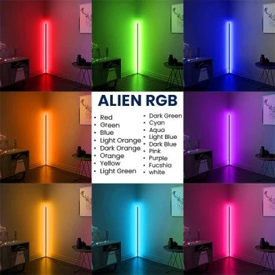 Μοντέρνο minimal επιδαπέδιο φωτιστικό 150cm LED 24W RGB πολύχρωμο με ασύρματο χειριστήριο & dimmer Μοντέρνο minimal επιδαπέδιο φωτιστικό 150cm LED 24W RGB πολύχρωμο με ασύρματο χειριστήριο & dimmer
