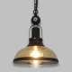 GloboStar® BILLIARD 00971 Vintage Industrial Κρεμαστό Φωτιστικό Οροφής Μονόφωτο 1 x E27 Mαύρο Μεταλλικό Καμπάνα Φ25 x Υ29cm