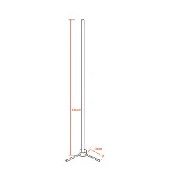 Μοντέρνο minimal επιδαπέδιο φωτιστικό 150cm LED 24W RGB πολύχρωμο με ασύρματο χειριστήριο & dimmer