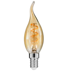 Λάμπα LED E14 Κεράκι Filament 4W 2200K Θερμό Λευκό Φως 320° 320lm με Μελί Γυαλί Dimmable Λάμπα LED E14 Κεράκι Filament 4W 2200K Θερμό Λευκό Φως 320° 320lm με Μελί Γυαλί Dimmable