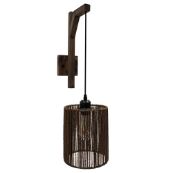 Φωτιστικό τοίχου – απλίκα Boho kelvo® CASTI με ντουί E27 IP20 καφέ 18x30x75cm 00887