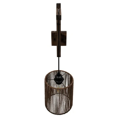 Φωτιστικό τοίχου – απλίκα Boho kelvo® CASTI με ντουί E27 IP20 καφέ 18x30x75cm 00887