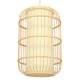 Boho κρεμαστό φωτιστικό HIBISCUS μονόφωτο μπεζ ξύλινο Bamboo Φ25xΥ42cm 1 x E27 AC 220-240V