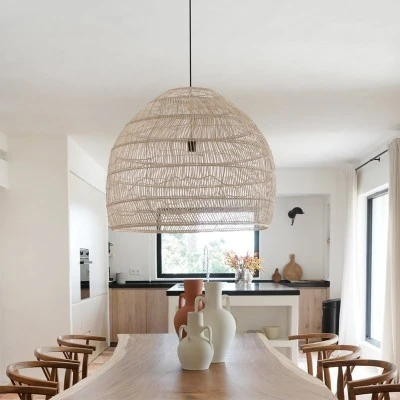 Boho κρεμαστό φωτιστικό MALIBU μονόφωτο μπεζ ξύλινο Bamboo Φ97xY86cm 1 x E27 AC 220-240V Boho κρεμαστό φωτιστικό MALIBU μονόφωτο μπεζ ξύλινο Bamboo Φ97xY86cm 1 x E27 AC 220-240V