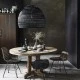 Boho κρεμαστό φωτιστικό MALIBU μονόφωτο μαύρο ξύλινο Bamboo Φ97xY86cm 1 x E27 AC 220-240V