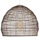 Boho κρεμαστό φωτιστικό MALIBU μονόφωτο καφέ ξύλινο BAMBOO Φ97ΧΥ86XM 1 x E27 AC 220-240V