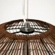 Boho κρεμαστό φωτιστικό MALIBU μονόφωτο καφέ ξύλινο BAMBOO Φ97ΧΥ86XM 1 x E27 AC 220-240V