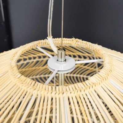 Boho κρεμαστό φωτιστικό MALIBU μονόφωτο μπεζ ξύλινο Bamboo Φ97 x Y86cm 1 x E27 AC 220-240V Boho κρεμαστό φωτιστικό MALIBU μονόφωτο μπεζ ξύλινο Bamboo Φ97 x Y86cm 1 x E27 AC 220-240V