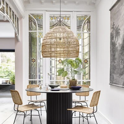 Boho κρεμαστό φωτιστικό MALIBU μονόφωτο μπεζ ξύλινο Bamboo Φ97 x Y86cm 1 x E27 AC 220-240V Boho κρεμαστό φωτιστικό MALIBU μονόφωτο μπεζ ξύλινο Bamboo Φ97 x Y86cm 1 x E27 AC 220-240V