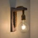 Boho φωτιστικό τοίχου - απλίκα kelvo® KENSI για λάμπα με ντουί E27 AC 220-240V IP20 καφέ & μπεζ 7x20x30cm 00879