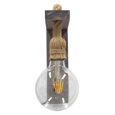 Boho φωτιστικό τοίχου - απλίκα kelvo® KENSI για λάμπα με ντουί E27 AC 220-240V IP20 καφέ & μπεζ 7x20x30cm 00879