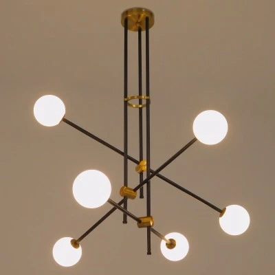 Μοντέρνο φωτιστικό οροφής VELVET πολύφωτο G9 AC 220-240V μαύρο χρυσό μεταλλικό Φ80