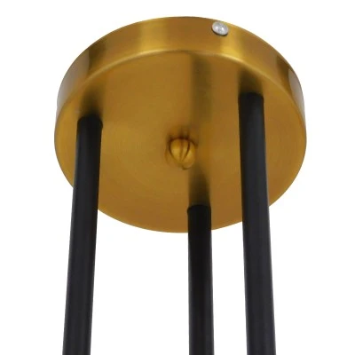 Μοντέρνο φωτιστικό οροφής VELVET πολύφωτο G9 AC 220-240V μαύρο χρυσό μεταλλικό Φ80