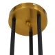 Μοντέρνο φωτιστικό οροφής VELVET πολύφωτο G9 AC 220-240V μαύρο χρυσό μεταλλικό Φ80