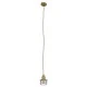 GloboStar® MANHATTAN 01455 Μοντέρνο Industrial Κρεμαστό Φωτιστικό Οροφής Μονόφωτο 1 x E27 Μεταλλικό Μπρούτζινο Καμπάνα Φ11 x Υ14cm