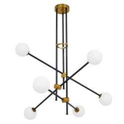 Μοντέρνο φωτιστικό οροφής VELVET πολύφωτο G9 AC 220-240V μαύρο χρυσό μεταλλικό Φ80