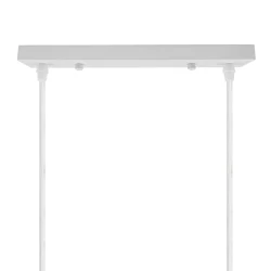 Ροζέτα Φωτιστικού DIY Λευκή Ορθογώνια 300x50mm με 2 Τρύπες