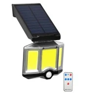 Αυτόνομος  ηλιακός προβολέας LED COB 20W ψυχρό φως 6000K 1500lm με μπαταρία 2400mAh, φωτοβολταϊκό πάνελ με αισθητήρα ημέρας-νύχτας-κίνησης IP65