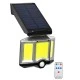 Αυτόνομος  ηλιακός προβολέας LED COB 20W ψυχρό φως 6000K 1500lm με μπαταρία 2400mAh, φωτοβολταϊκό πάνελ με αισθητήρα ημέρας-νύχτας-κίνησης IP65