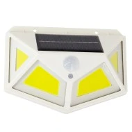 Αυτόνομο ηλιακό φωτιστικό LED COB 10W ψυχρό φως 6000K IP65 με ενσωματωμένη μπαταρία 1200mAh & αισθητήρα ημέρας-νύχτας-κίνησης