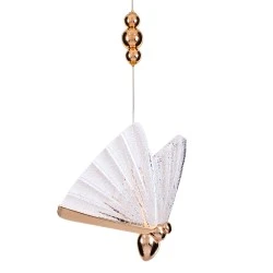 Μοντέρνο κρεμαστό φωτιστικό οροφής BUTTERFLY μεταλλικό πεταλούδα LED 10W 800lm 360° AC 220-240V θερμό φως 2700K