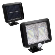 Ηλιακός προβολέας LED SMD 10W 260lm με ενσωματωμένη μπαταρία 1200mAh, φωτοβολταϊκό πάνελ και αισθητήρα ημέρας-νύχτας και κίνησης αδιάβροχος IP65 6000K ψυχρό φως