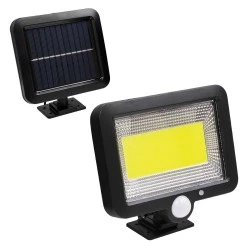 Αυτόνομος ηλιακός προβολέας LED 20W 1200lm ψυχρό λευκό 6000K με ενσωματωμένη μπαταρία & φωτοβολταϊκό πάνελ με αισθητήρα ημέρας-νύχτας και κίνησης αδιάβροχος IP65
