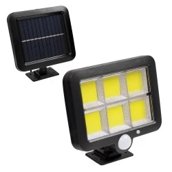 Προβολέας αυτόνομος ηλιακός LED  6000K ψυχρό φως 35W 1800lm με ενσωματωμένη μπαταρία φωτοβολταϊκό πάνελ και αισθητήρα ημέρας-νύχτας και κίνησης αδιάβροχος IP65