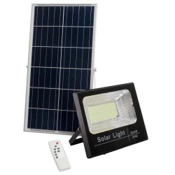 Αυτόνομος  ηλιακός προβολέας LED SMD 200W ψυχρό φως 6000K με φωτοβολταϊκό πάνελ, αισθητήρα ημέρας-νύχτας IP66