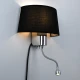 Μοντέρνο φωτιστικό τοίχου kelvo® ELEGANT απλίκα με ντουί E27 3W 360lm θερμό λευκό 2700K 36° IP20 χρώμιο & μαύρο 26x16.5x33cm 01492