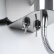 Μοντέρνο φωτιστικό τοίχου kelvo® ELEGANT απλίκα με ντουί E27 3W 360lm θερμό λευκό 2700K 36° IP20 χρώμιο & μαύρο 26x16.5x33cm 01492