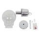 Μοντέρνο κρεμαστό φωτιστικό οροφής LAMP 1XΕ27 AC 220-240V ασημί νίκελ μεταλλικό διάφανο γυαλί Φ15xΥ27cm