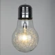 Μοντέρνο κρεμαστό φωτιστικό οροφής LAMP μονόφωτο Ε27 AC 220-240V ασημί νίκελ μεταλλικό με διάφανο γυαλί