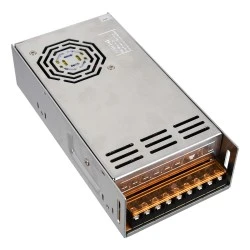 Μεταλλικό τροφοδοτικό 400W για LED ταινίες και λάμπες 16,6A  από 220-240VAC σε DC24V μη στεγανό IP20 L20 x W10 x H5cm με 3 χρόνια εγγύηση