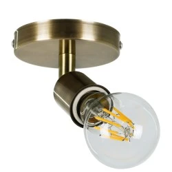 Μοντέρνο φωτιστικό οροφής SARA με ντουί 1 x E27 AC 220-240V IP20 μπρούτζινο 10x10x10.3cm