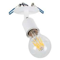 Χωνευτό φωτιστικό οροφής SARA με ντουί 1 x E27 AC 220-240V IP20 λευκό 8x8x8.5cm κοπή 7x7cm