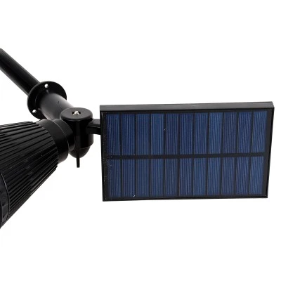 Ηλιακό Σποτ Κήπου Καρφωτό LED 8W 6000K 800lm Μαύρο με Μπαταρία 2200mAh και με Αισθητήρα Ημέρας-Νύχτας IP67