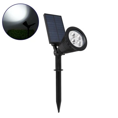 Ηλιακό Σποτ Κήπου Καρφωτό LED 8W 6000K 800lm Μαύρο με Μπαταρία 2200mAh και με Αισθητήρα Ημέρας-Νύχτας IP67