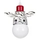 GloboStar® ZEBRA 00639 Μοντέρνο Κρεμαστό Παιδικό Φωτιστικό Οροφής Μονόφωτο 1 x E27 Λευκό Μαύρο Μεταλλικό Μ19 x Π10.5 x Υ13.5cm