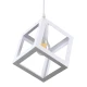Μοντέρνο φωτιστικό κύβος κρεμαστό CUBE μονόφωτο Ε27 AC 220-240V λευκό μεταλλικό πλέγμα Μ25 x Π25 x Υ25cm
