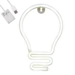 Φωτιστικό επιγραφή NEON LED με σήμανση λάμπα 5W καλώδιο τροφοδοσίας USB και μπαταρίες 3xAAA  6000K ψυχρό χρώμα φωτός
