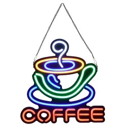 Ταμπέλα φωτεινή με επιγραφή NEON LED COFFEE 30W AC 230V και διακόπτη On/Off 50.000 ώρες A++ Ταμπέλα φωτεινή με επιγραφή NEON LED COFFEE 30W AC 230V και διακόπτη On/Off 50.000 ώρες A++