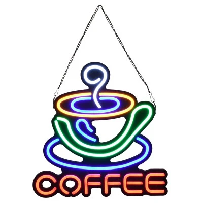 Ταμπέλα φωτεινή με επιγραφή NEON LED COFFEE 30W AC 230V και διακόπτη On/Off 50.000 ώρες A++ GloboStar® 85855 Φωτιστικό Ταμπέλα Φωτεινή Επιγραφή NEON LED Σήμανσης COFFEE 30W AC 230V με Διακόπτη On/Off Λευκό - Γαλάζιο - Κίτρινο - Πράσινο - Κόκκινο