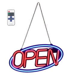 Κρεμαστό φωτιστικό με επιγραφή NEON LED σήμανσης OPEN 30W AC 230V διακόπτη On/Off και ασύρματο χειριστήριο IR Κρεμαστό φωτιστικό με επιγραφή NEON LED σήμανσης OPEN 30W AC 230V διακόπτη On/Off και ασύρματο χειριστήριο IR