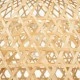 Boho κρεμαστό φωτιστικό MANGEA καφέ ξύλινο Bamboo Φ100 μονόφωτο για λάμπα με ντουί Ε27